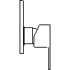 INVENA - The concealed KUBIKO BP-08-K01 - Side view dwg