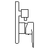 INVENA - The concealed MERIDA BP-03-K02 - Side view dwg