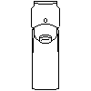 INVENA S.A. - Bateria umywalkowa NEA BU-83-001 - widok z przodu dwg