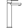 INVENA - Faucet ROLAND BU-92-W01 - Side view dwg