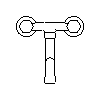 INVENA - Faucet MODENA BC-12-FOS - Front view dwg