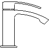 INVENA S.A. - Bateria umywalkowa UNIQA BU-77-001 - widok z boku dwg