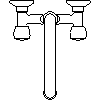 INVENA S.A. - Bateria umywalkowa MODENA BC-14-FOS - widok z góry dwg