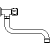 INVENA - Faucet MODENA BU-63-F5S - Side view dwg