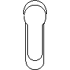 INVENA S.A. - Bateria umywalkowa NATEA BU-76-001 - widok z góry dwg