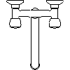 INVENA S.A. - Bateria umywalkowa MODENA BC-11-FOS - widok z góry dwg