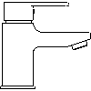 INVENA S.A. - Bateria umywalkowa VERSO BU-82-001 - widok z boku dwg