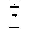 INVENA S.A. - Bateria umywalkowa VERSO BU-82-001 - widok z przodu dwg