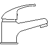 INVENA - Faucet PEREA BU-05-001 - Side view dwg