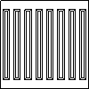 INVENA - The steel radiator-type V22 400 x 400 - Front view dwg