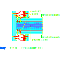 KNAUF SP.zo.o.	 - Ściana kuloodporna W161 - W161-A3_Połączenie_ze_ścianą_-_CW_75 dwg