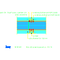 KNAUF SP.zo.o.	 - Ściana kuloodporna W161 - W161-B1_Styk_płyt_(przekrój_poziomy)_-_CW_75 dwg