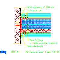 Knauf Gips KG - Wall bulletproof W161 - W161-A11_Połączenie_ze_ścianą_1_pola _-_ CW_100 dwg