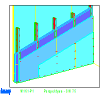 Knauf Gips KG - Wall bulletproof W161 - W161-P1_Perspektywa _-_ CW_75 dwg