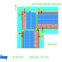 Knauf Gips KG - Wall bulletproof W161 - W161-D11_Narożnik _-_ CW_100 dwg