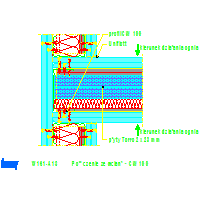 KNAUF SP.zo.o.	 - Ściana kuloodporna W161 - W161-A13_Połączenie_ze_ścianą_-_CW_100 dwg