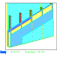 Knauf Gips KG - Wall bulletproof W161 - W161-P11_Perspektywa _-_ CW_100 dwg