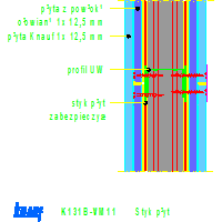 KNAUF SP.zo.o.	 - System chroniący przed promieniowaniem ŚcianaK131 - K131B-VM11_Styk_płyt dwg