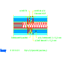 KNAUF SP.zo.o.	 - System chroniący przed promieniowaniem Ściana K131 Safeboard - K131S-B11_Styk_płyt_przekrój_poziomy dwg