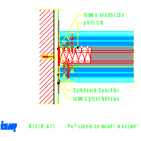 KNAUF SP.zo.o.	 - System chroniący przed promieniowaniem Ściana K131 Safeboard - K131S-A11_Połączenie_ze_ścianą_masywną dwg