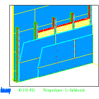 Knauf Gips KG - The radiation protection wall K131 Safeboard - K131S-P21_Perspektywa _-_ 2x_Safeboard dwg