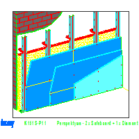 Knauf Gips KG - The system protects against radiation prewall K151 Safeboard - K151S-P11_Perspektywa _-_ _ + _ 2x_Safeboard 1x_Diamant dwg