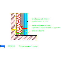 KNAUF SP.zo.o.	 - System chroniący przed promieniowaniem Przedścianka K151 Safeboard - K151S-A11_Połączenie_ze_ścianą_masywną dwg