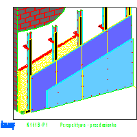 Knauf Gips KG - The system protects against radiation prewall K151 - K151B-P1_Perspektywa_przedścianka dwg