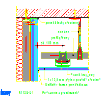 KNAUF SP.zo.o.	 - System chroniący przed promieniowaniem Sufit K112 - K112B-D1_Połączenie_z_przedścianką dwg