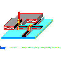 KNAUF SP.zo.o.	 - System chroniący przed promieniowaniem Sufit K112 Safeboard - K112S-P2_Persp-_wieszak_główny_nośny_uchwyt_noniuszowy dwg