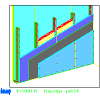 Knauf Gips KG - Wall W118 safety WK2 - W118WK2-P1_Perspektywa _-_ profil_CW dwg