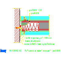 Knauf Gips KG - Wall W118 safety WK2 - W118WK2-A2_Połączenie_ze_ścianą_masywną _-_ profil_MW dwg