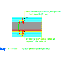 Knauf Gips KG - The wall safety W118 WK3 - W118WK3-B1_Styk_płyt _-_ profil_CW_ (przekrój_poziomy) dwg