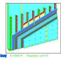 KNAUF SP.zo.o.	 - Ściana bezpieczeństwa W118 WK3 - W118WK3-P1_Perspektywa_-_profil CW dwg