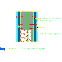 KNAUF SP.zo.o.	 - Pomieszczenie w pomieszczeniu CUBO K376 - K376de-V7_Ściana_z_profilem_MW_-_styk_płyt dwg