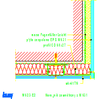 KNAUF SP.zo.o.	 - Suchy tynk i przedścianka W623 - W623-E2_Narożnik_zewnętrzny_z_W624_(H) dwg