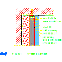 Knauf Gips KG - Plasterboard and prewall  W623 - W623-VO1_Połaczenie_ze_stropem dwg