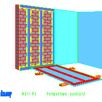 Knauf Gips KG - Plasterboard and prewall W611 - W611-P3_Perspektywa _-_ strips + boards dwg