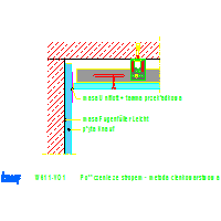 Knauf Gips KG - Plasterboard and prewall W611 - W611-VO1_Połączenie_ze_stropem _-_ metoda_cienkowarstwowa dwg