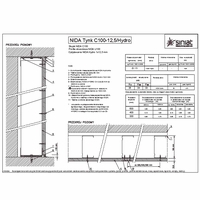 SINIAT Sp. z o.o. - Wet rooms - Molded anchored NIDA plaster C100-12,5 HYDRO dwg