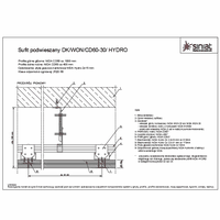 SINIAT Sp. z o.o. - Wet rooms - Suspended ceiling on a two-level cross-bearing structure DKWONCD60-30 HYDRO dwg