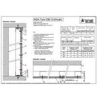 SINIAT Sp. z o.o. - Wet rooms - Molded anchored NIDA plaster C50-12,5 HYDRO dwg