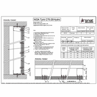 SINIAT Sp. z o.o. - Wet rooms - Molded anchored NIDA plaster C75-25 HYDRO dwg