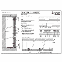 SINIAT Sp. z o.o. - Wet rooms - Molded anchored NIDA plaster C100-25 HYDRO dwg