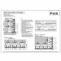 SINIAT Sp. z o.o. - Wet rooms - Molded anchored NIDA plaster-CD-EL-12.5 HYDRO dwg