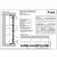 SINIAT Sp. z o.o. - Wet rooms - Molded anchored NIDA plaster C50-25 HYDRO dwg