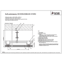 SINIAT Sp. z o.o. - Wet rooms - Suspended ceiling on a two-level cross-bearing structure DKWONCD60-25 HYDRO dwg