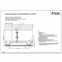 SINIAT Sp. z o.o. - Wet rooms - Suspended ceiling on a two-level cross-bearing structure DKWONCD60-15 HYDRO dwg