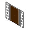 Eclisse UK - Cassette Synthesis Luce double to the wall plasterboard 150mm size 60 + 60 - Family rfa