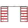 Eclisse UK - The cassette double to the wall plasterboard 125mm Size 90 - View dwg